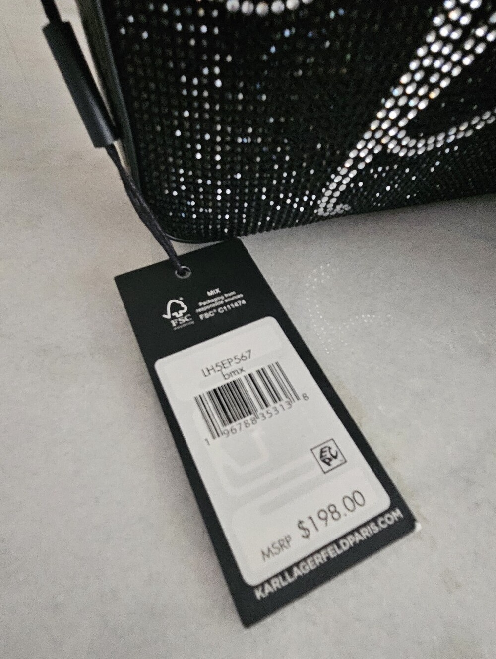 Karl Lagerfeld Black Crystal 'Karl' Crossbody - Picture 15 of 15